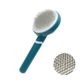 Pet Comb Float Hair Cleaning Automatic Hair Fading (Option: Green Thin Needle Color Box-Pet Comb)