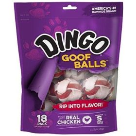 Dingo Goof Balls Chicken & Rawhide Chew (Option: 18 count)