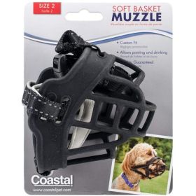 Coastal Pet Soft Basket Muzzle for Dogs Black (Option: Size 2)