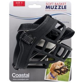 Coastal Pet Soft Basket Muzzle for Dogs Black (Option: Size 5)