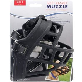 Coastal Pet Soft Basket Muzzle for Dogs Black (Option: Size 6)