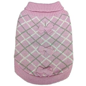 Fashion Pet Pretty in Plaid Dog Sweater Pink (Option: XXSmall)