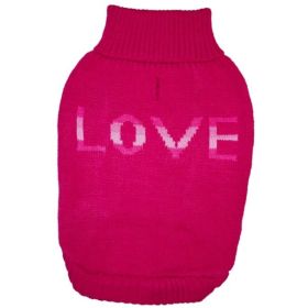 Fashion Pet True Love Dog Sweater Pink (Option: XSmall)