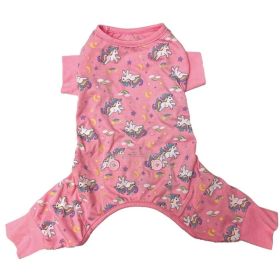 Fashion Pet Unicorn Dog Pajamas Pink (Option: Small)