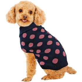 Fashion Pet Contrast Dot Dog Sweater Pink (Option: XSmall)