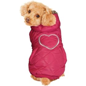Fashion Pet Girly Puffer Dog Coat Pink (Option: XSmall)