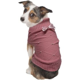 Fashion Pet Flirty Pearl Dog Sweater Pink (Option: XSmall)