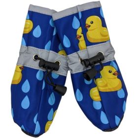 Fashion Pet Rubber Ducky Dog Rainboots Royal Blue (Option: Small)