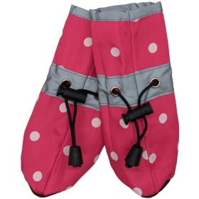 Fashion Pet Polka Dog Dog Rainboots Pink (Option: Large)