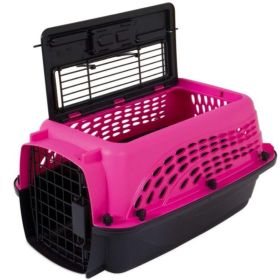 Petmate Two Door Top (Option: Load Kennel Pink  Up to 10 lbs)