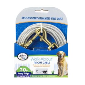 Four Paws Walk (Option: About TieOut Cable Heavy Weight for Dogs up to 100 lbs  20' Long)