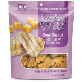 Loving Pets Bone (Option: Shaped Soft Jerky Treats Cheese  6 oz)