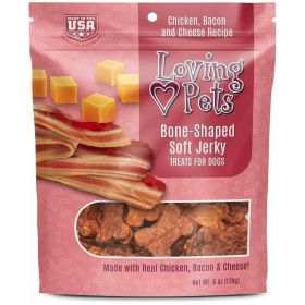 Loving Pets Bone (Option: Shaped Soft Jerky Treats Bacon  6 oz)
