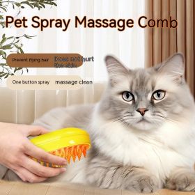 Water-free Dry Cleaning Dogs And Cats Pet Electric Spray Massage Comb (Option: USB-Yellow)