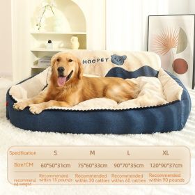 Kennel Warm Pet Removable And Washable For Sleeping (Option: Ink Blue-XL)