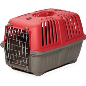 MidWest Spree Pet Carrier Red Plastic Dog Carrier (Option: XSmall  1 count)