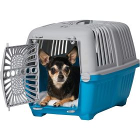 MidWest Spree Plastic Door Travel Carrier Blue Pet Kennel (Option: XSmall  1 count)