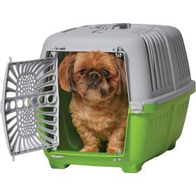 MidWest Spree Plastic Door Travel Carrier Green Pet Kennel (Option: Small  1 count)