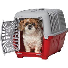 MidWest Spree Plastic Door Travel Carrier Red Pet Kennel (Option: Small  1 count)