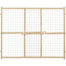 MidWest Wire Mesh Wood Presuure Mount Pet Safety Gate (Option: 32" tall  1 count)