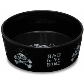 Loving Pets Dolce Moderno Bowl Bad to the Bone Design (Option: Small  1 count)