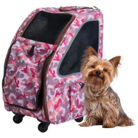 Petique 5 (Option: in1 Pet Carrier for Dogs Cats and Small Animals Pink Camo  1 count)