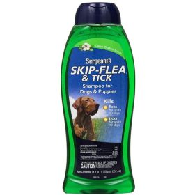 Sergeants Skip (Option: Flea Flea and Tick Shampoo for Dogs Clean Cotton Scent  18 oz)