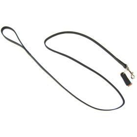 Circle T Leather Lead (Option: 6' Long  Black  6' Long x 3/4" Wide)