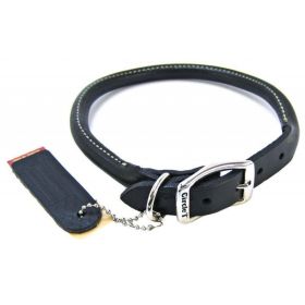 Circle T Pet Leather Round Collar (Option: Black  16" Neck)
