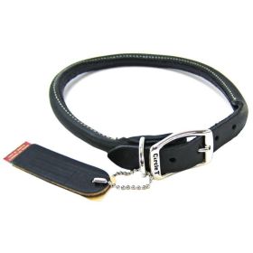 Circle T Pet Leather Round Collar (Option: Black  20" Neck)