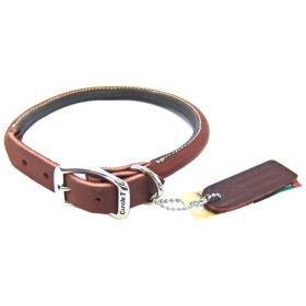 Circle T Latigo Leather Round Collar (Option: 18" Long x 3/4" Wide)