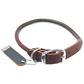 Circle T Latigo Leather Round Collar (Option: 24" Long x 1" Wide)
