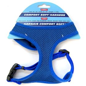 Coastal Pet Comfort Soft Adjustable Harness (Option: Blue  X Small  5/8" Width (Girth Size 16"19"))