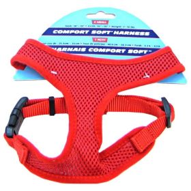 Coastal Pet Comfort Soft Adjustable Harness (Option: Red  Small  5/8" Wide (Girth Size 19"23"))