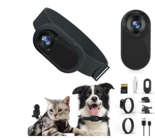 Pet Supplies Cat And Dog Collar Camera Indoor And Outdoor Wireless Recording (Option: Black-black)