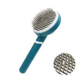 Pet Comb Float Hair Cleaning Automatic Hair Fading (Option: Green Thick Needle Color Box-Pet Comb)
