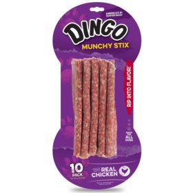 Dingo Muchy Stix Chicken & Munchy Rawhide Chew (Option: 10 Pack)