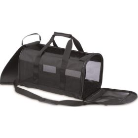 Petmate Soft Sided Kennel Cab Pet Carrier (Option: Black  Large  20"L x 11.5"W x 12"H (Up to 15 lbs))