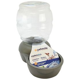 Petmate Replendish Waterer (Option: Brushed Nickel  1 Gallon)