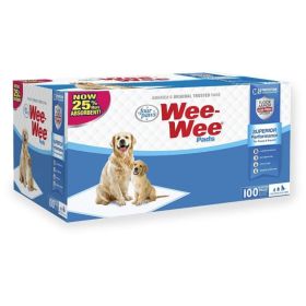 Four Paws Wee Wee Pads Original (Option: 100 Pack  Box (22" Long x 23" Wide))