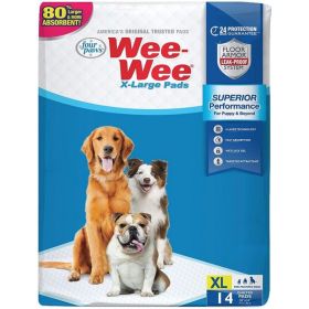 Four Paws X (Option: Large Wee Wee Pads 28" x 34"  14 count)