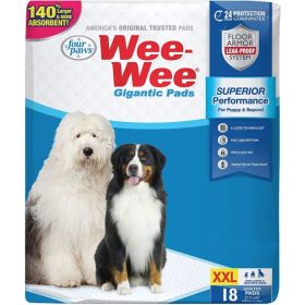Four Paws Gigantic Wee Wee Pads (Option: 18 count)