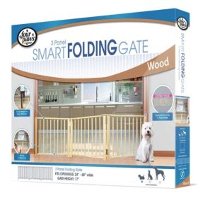 Four Paws Free Standing Gate for Small Pets (Option: 3 Panel (For openings 24"64" Wide))