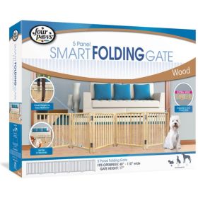 Four Paws Free Standing Gate for Small Pets (Option: 5 Panel (For openings 48"110" Wide))