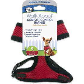 Four Paws Comfort Control Harness (Option: Red  Small  For Dogs 57 lbs (14")
