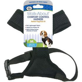 Four Paws Comfort Control Harness (Option: Black  Medium  For Dogs 710 lbs (16")