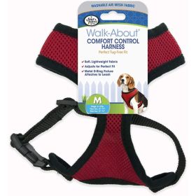 Four Paws Comfort Control Harness (Option: Red  Medium  For Dogs 710 lbs (1"6)