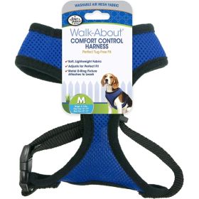 Four Paws Comfort Control Harness (Option: Blue  Medium  For Dogs 710 lbs (16")