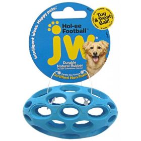 JW Pet Hol (Option: ee Football Rubber Dog Toy  Mini (3.75" Long))