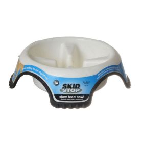 JW Pet Skid Stop Slow Feed Bowl (Option: Medium  8.5" Wide x 2.5" High (3.75 cups))